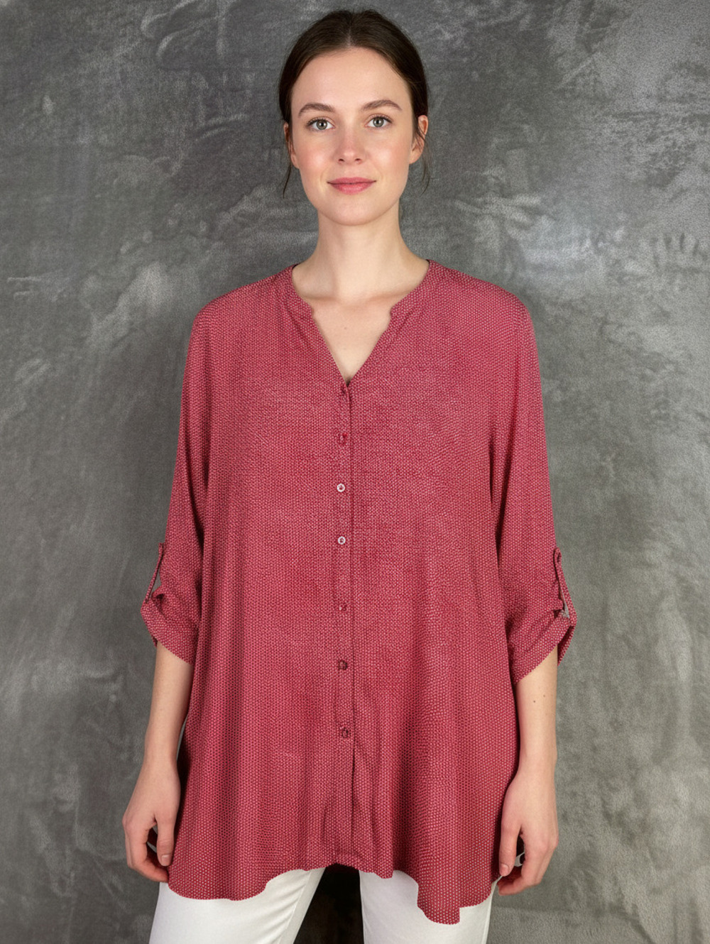 Grand & Greene Women's Red Button-Up Blouse XL